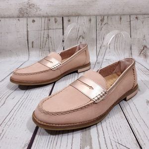 Sperry Top-Sider Seaport Penny Plushwave Leather Loafers Blush Womens Size 8.5